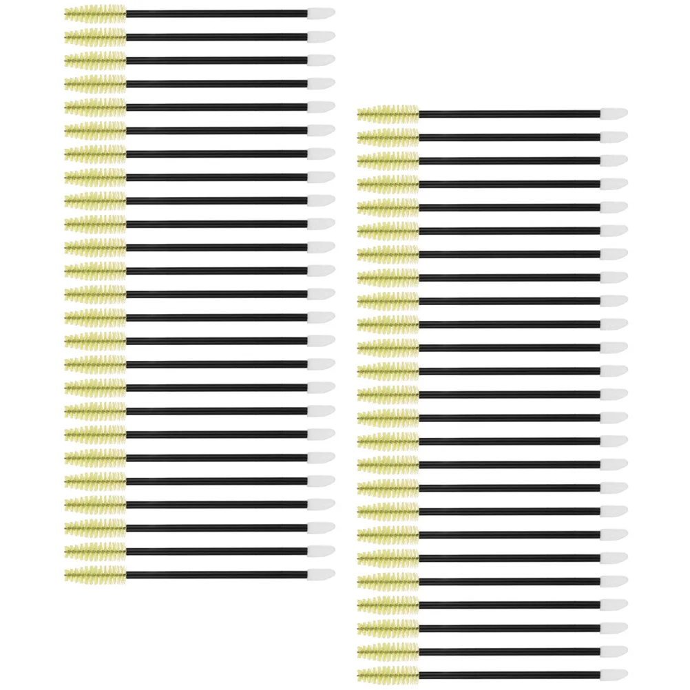 50 pz Pennello Applicatore per sopracciglia Mascara usa e getta nero Pennello per sopracciglia usa e getta Strumenti per estensioni delle ciglia Nylon di plastica sicuro