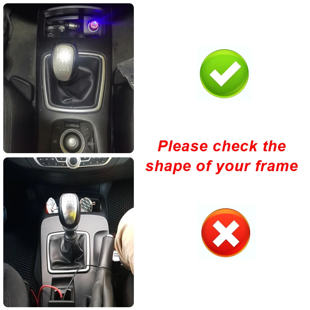 

Fit For Renault Laguna III MK3 2007-2014 PU Leather 6 Speed Manual Gear Shift Knob Stick Lever Head Gearbox handle gear lever kn