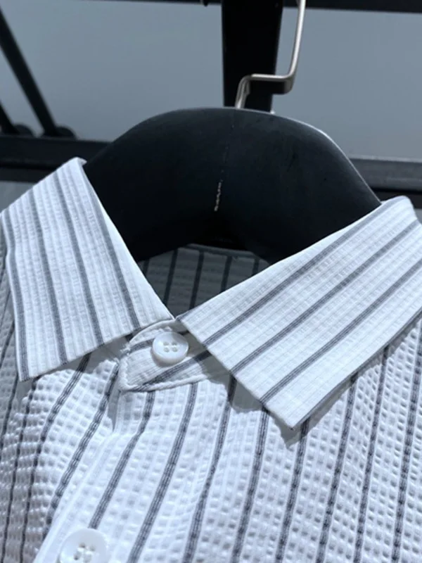 여름 신상품 남성용 니트 버블 원단 부드럽고 신축성 있는 통기성 좋은 다용도 경량 비즈니스 캐주얼