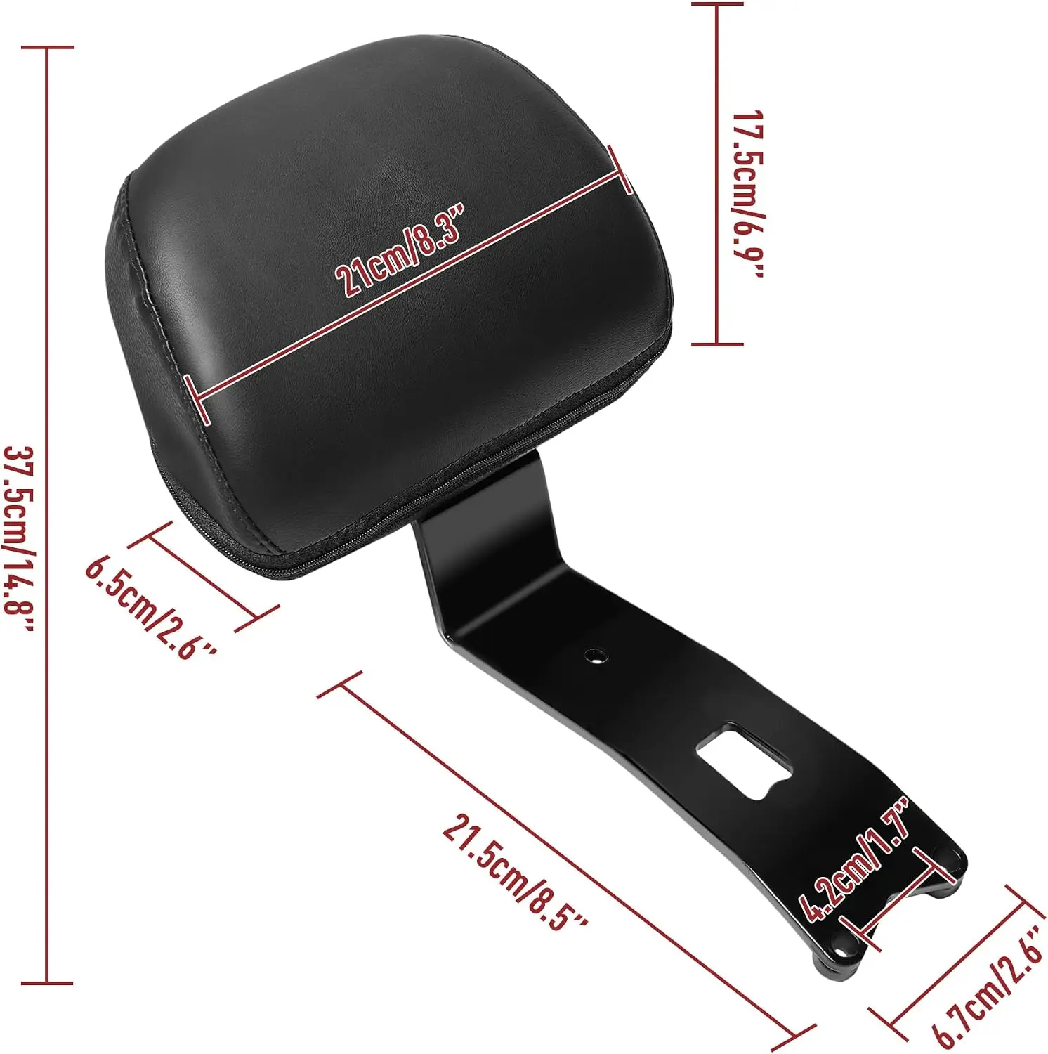 Driver Backrest with Pad for Indian Motorcycle, Plug-In Rider Backrest for Scout Sixty/Bobber Classic 2025