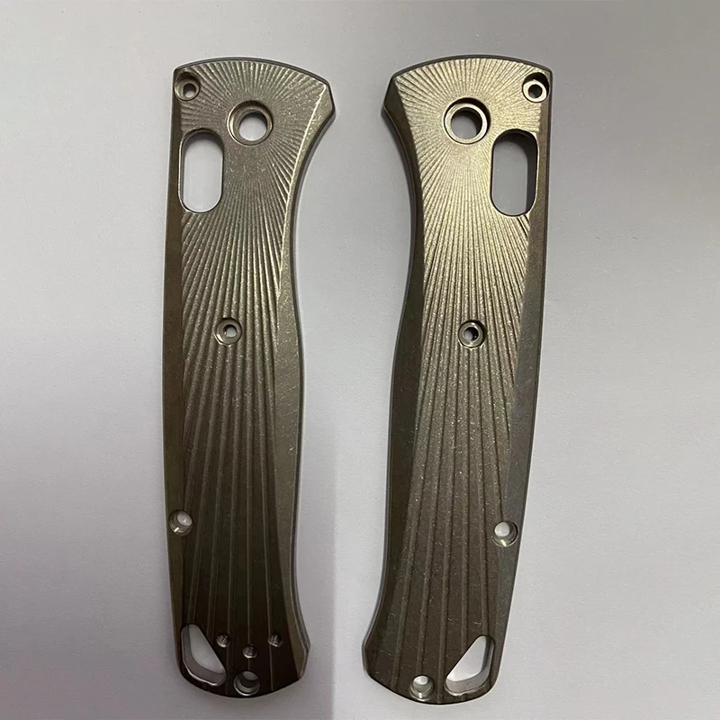 Imagem -06 - Personalizado Titanium Alloy Grip Handle Stonewash e Sandblast Handle Escalas para Genuine Benchmade Bugout 535 Faca Faça Você Mesmo Fazer Acessório Tipos