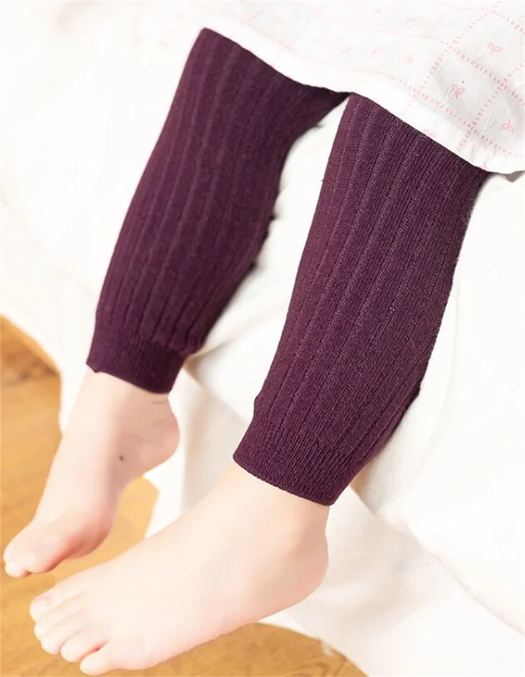 Kinderhosen für Mädchen und Jungen, gestrickte Leggings für Mädchen, einfarbige Baby-Kinderhosen, Strumpfhosen für 0 bis 6 Jahre, Frühling – Detail 3