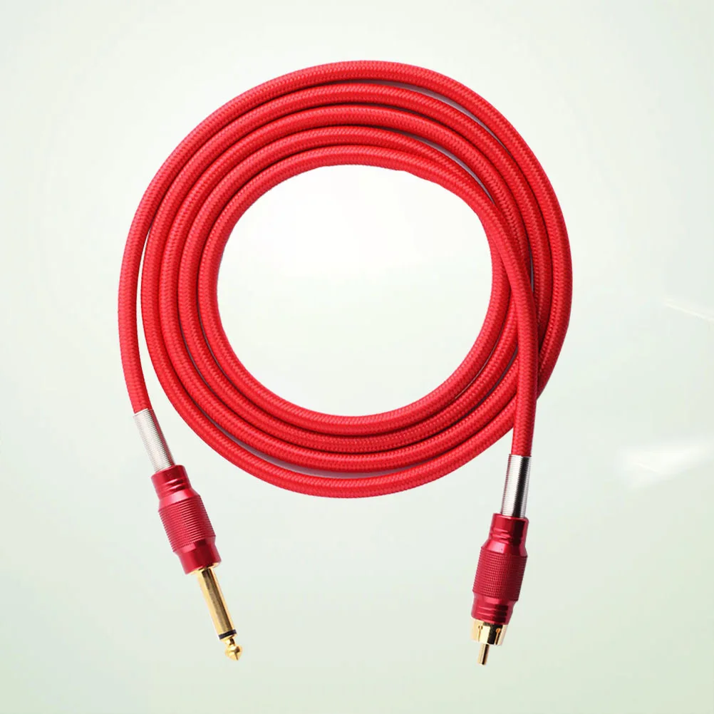 

Professional Braided Clip Cord Red Machine Power Supply Wire Long-Lasting Pure Copper Connector Premium Conductivity
