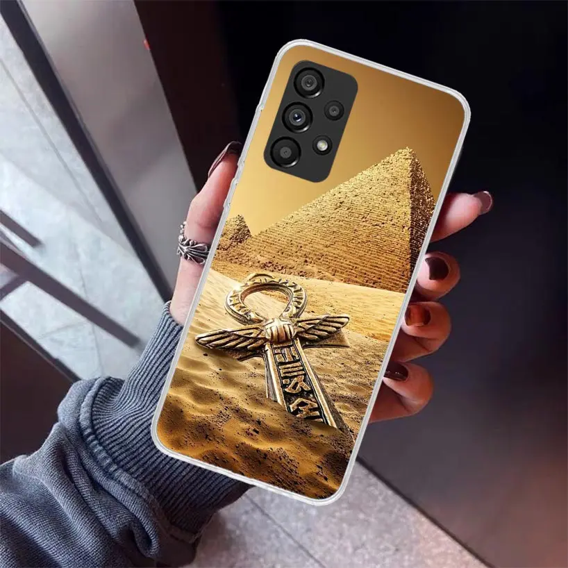 Egypt Nefertiti Anubis Ankh Pharaoh Phone Case for Samsung Galaxy A15 A25 A35 A55 A14 A24 A34 A54 A13 A23 A33 A53 A12 A22 A32 A5