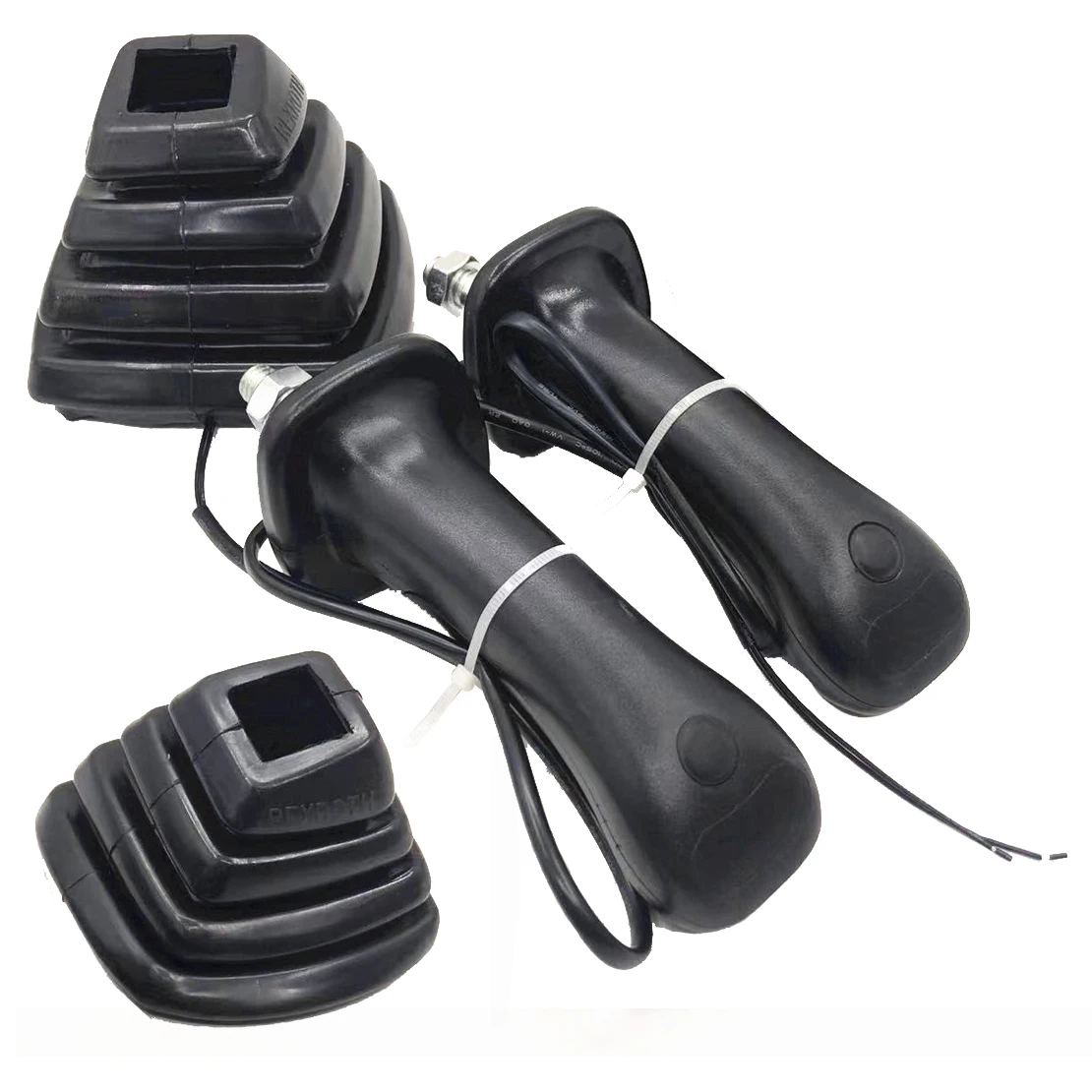 

1 Pair Black Car Excavator Joystick Handle & Cover Fit for Xugong Yuchai Lovol Longgong Rev o 55/60/65/75-8/80