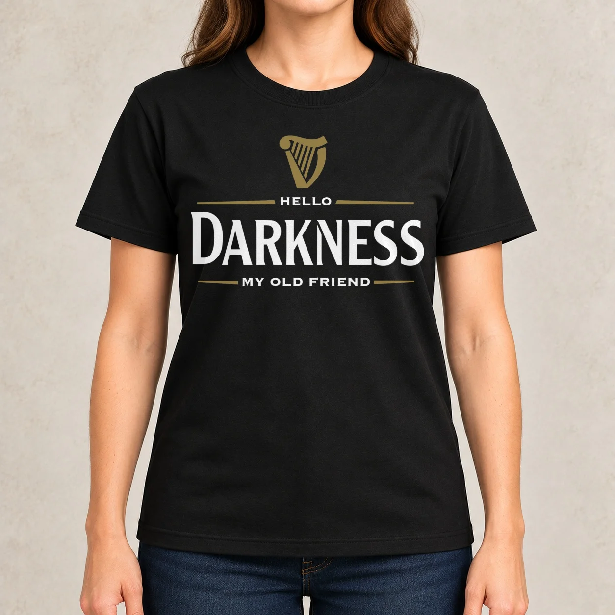 Hello darkness Women T-Shirt graphics animal print cute tops rock and roll t shirts for Women
