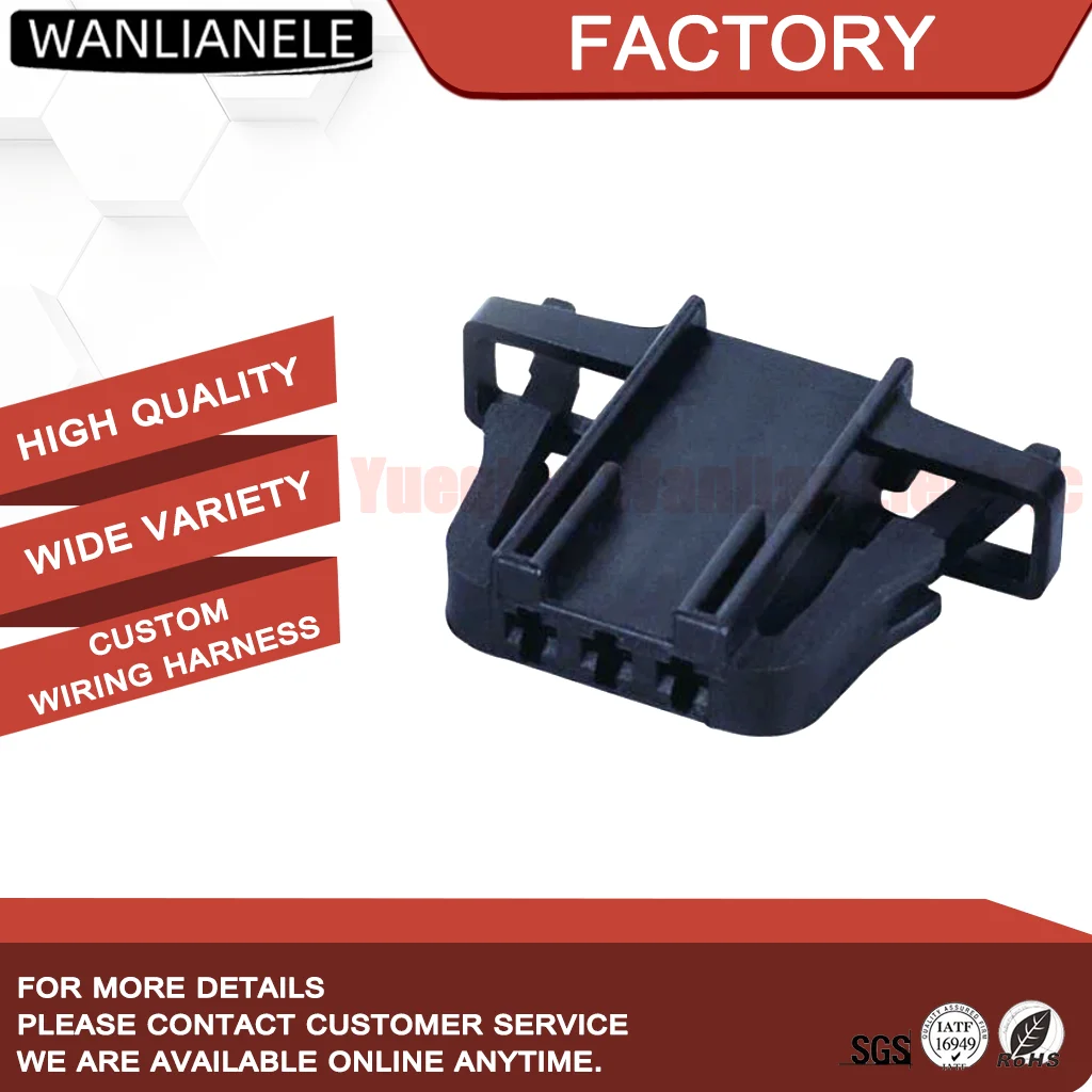 50 Sets Replacement for VW 3B0972703 3 Pin Female Connector Flat Contact Housing with Locking Mechanism 1.5mm Fit Passat Golf