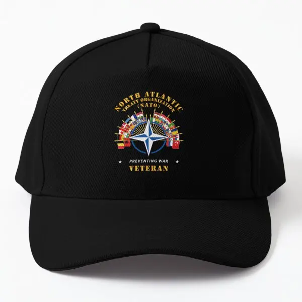 Army Nato Preventing War Veteran X  Baseball Cap Hat Sun Casual Sport Mens Solid Color Spring  Fish Black Outdoor Snapback