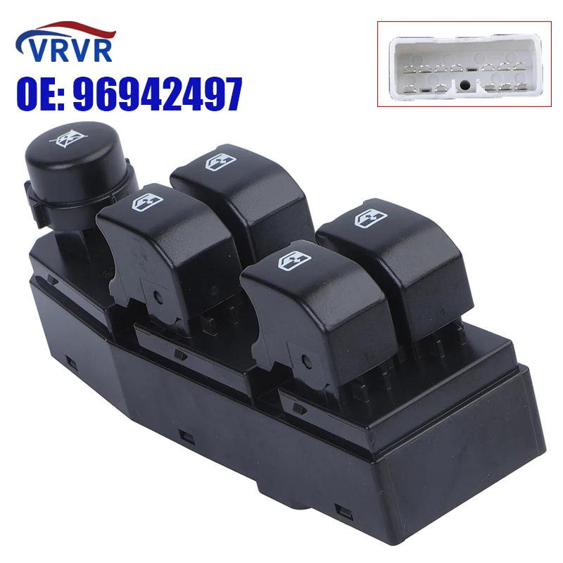 VRVR 96942497 Electric Master Power Window Switch For 2013- 2016 Chevrolet Spark DWS1787