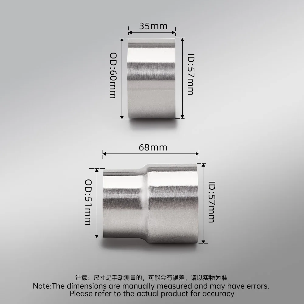 Universal Motorcycle Exhaust Muffler Connect Welding Motorbike Exhaust Pipe 51MM 60MM 57MM 32MM Diameter Welding Adapter