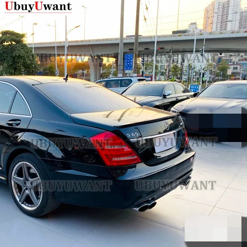 For Mercedes Benz S Class W221 2008 2009 2010 2011 2012 ABS Material spoiler rear trunk wings for benz S320 S400 S420 S450 S600