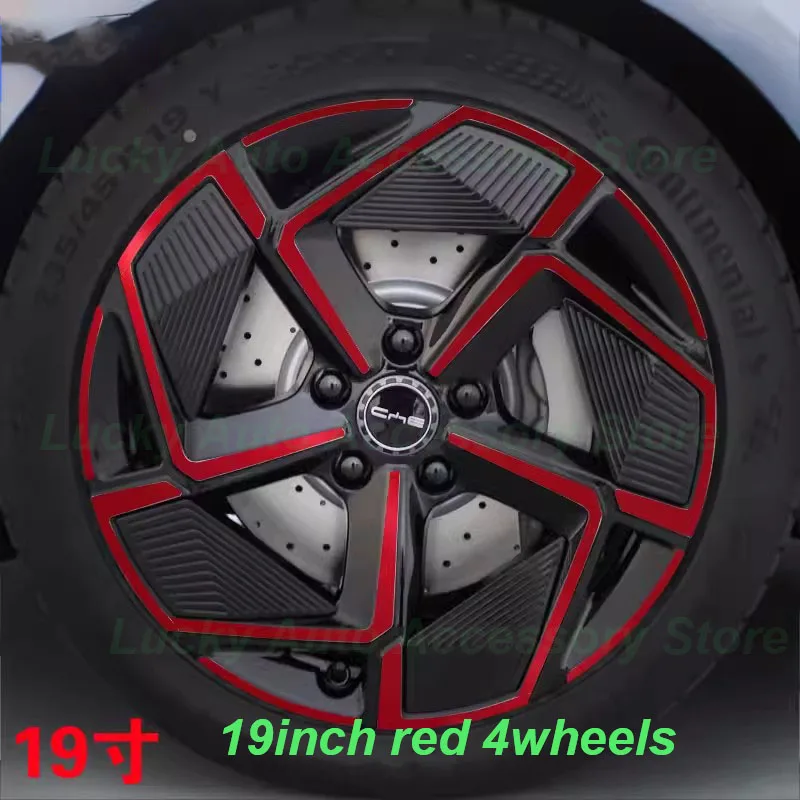 Car Wheel Hub PVC Stickers for BYD Seal DMI EV 2023 19Inch Decorative Anti-scratch Wheel Stickers Cover Exterior Accessories