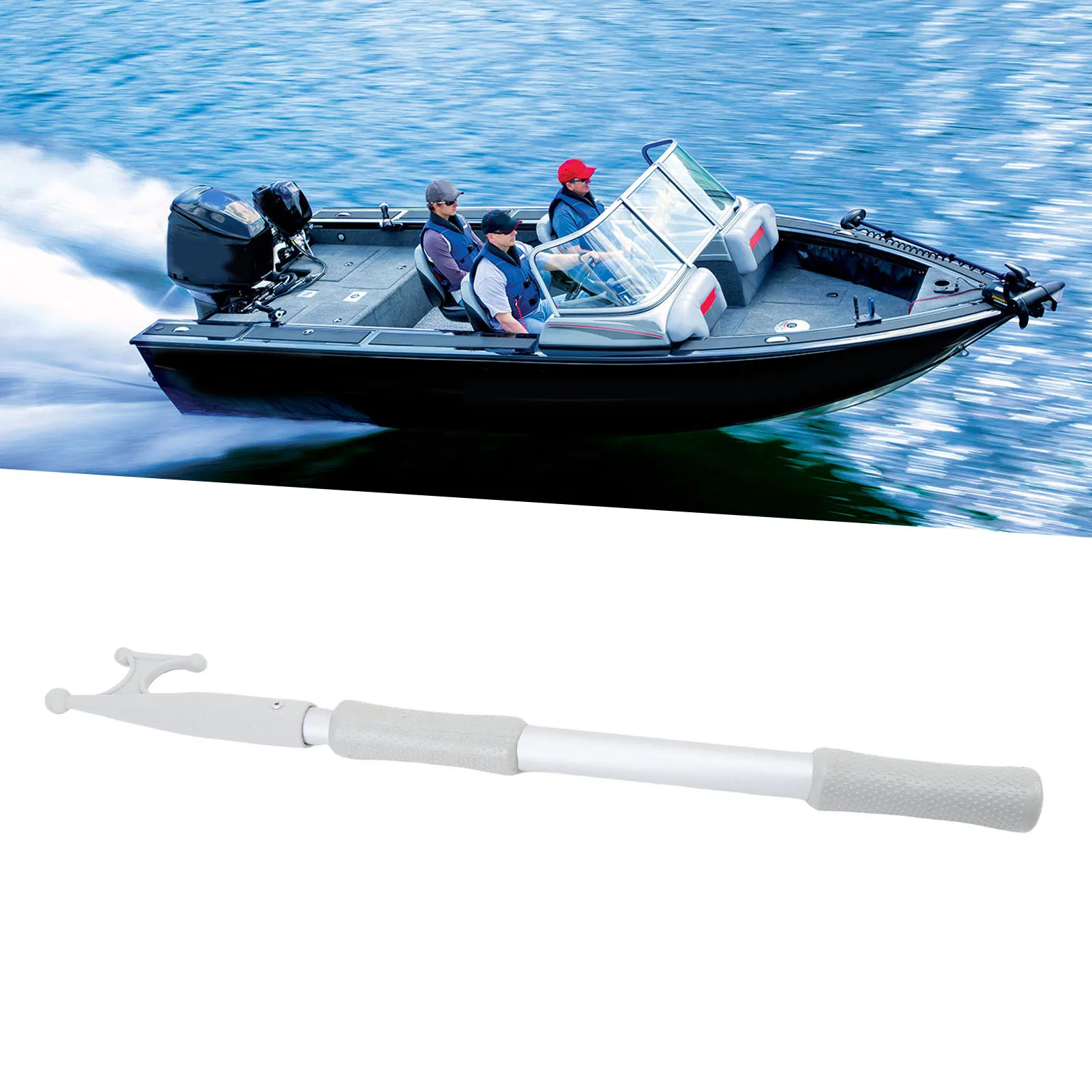 

Телескопический удлинительный шест-крюк для лодки, телескопический шест-крюк для лодки с нескользящей резиновой ручкой, устойчивый к царапинам, телескопический алюминиевый шест-крюк для лодки