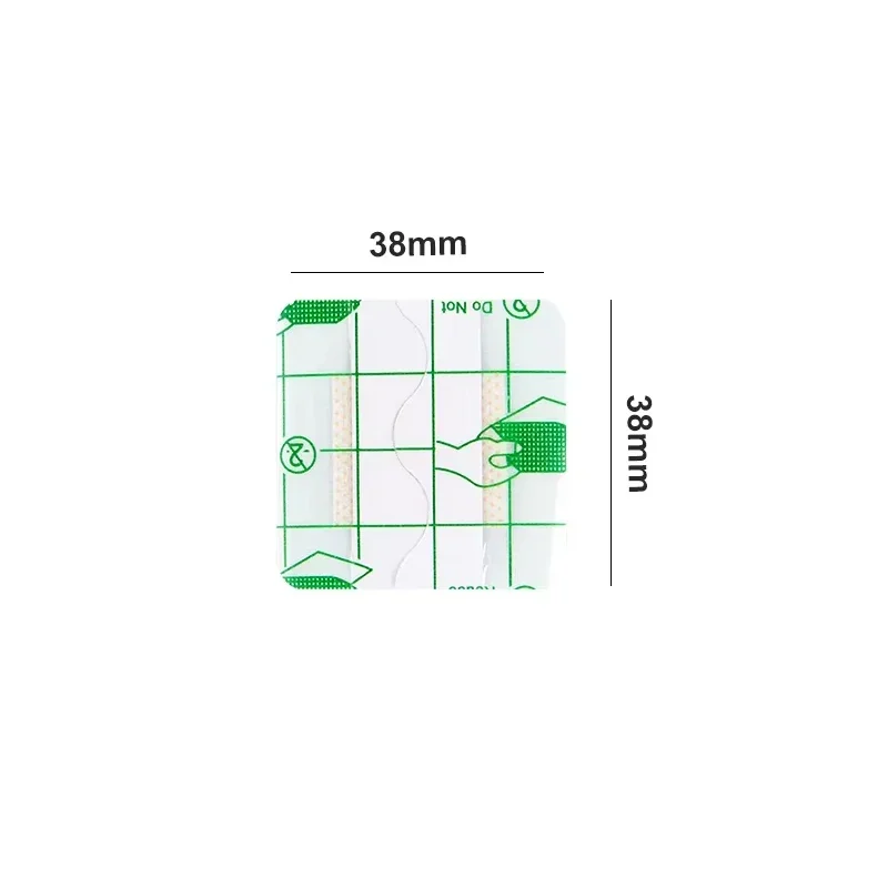 PU لاصق مقاوم للماء شفاف 50 قطعة 38*38 مللي متر مربع ضمادة إسعافات ملصق واقي