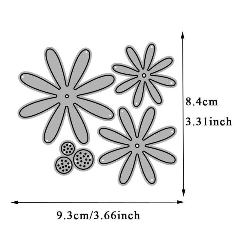 Stampo per taglio di metalli album di carta fai da te album di carta stampo artigianale modello di punzonatura fiori e alberi