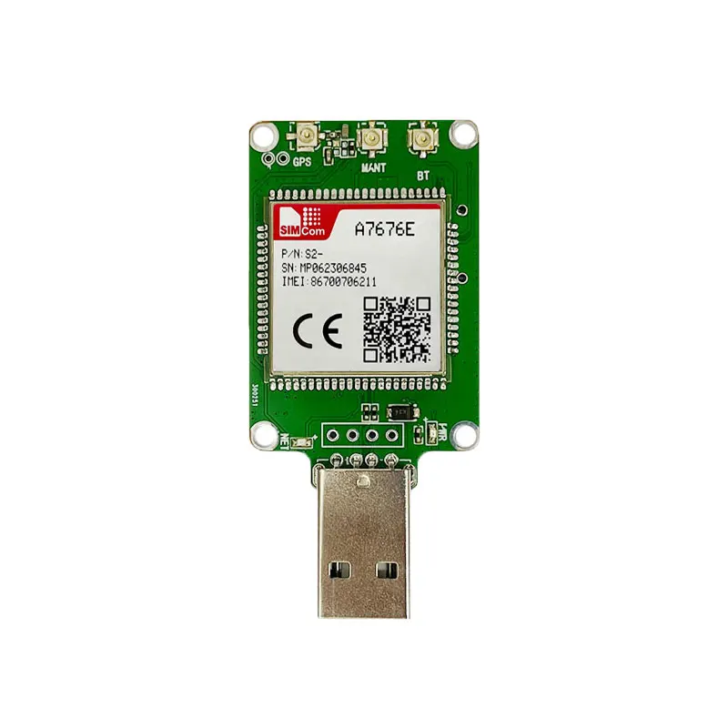 SIMCOM A7676E-LASE Modul USB Dongle LASE LTE CAT1+4G+2G+LTE450M+Sprachmodul Breakout Kit mit FPC-Antenne für Europa