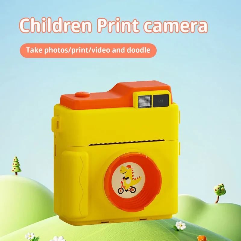 Digital Toy Instant Camera for Children Thermal Photo Printer Kids Mini Camera Educational Video Toys with 32G Memory Card