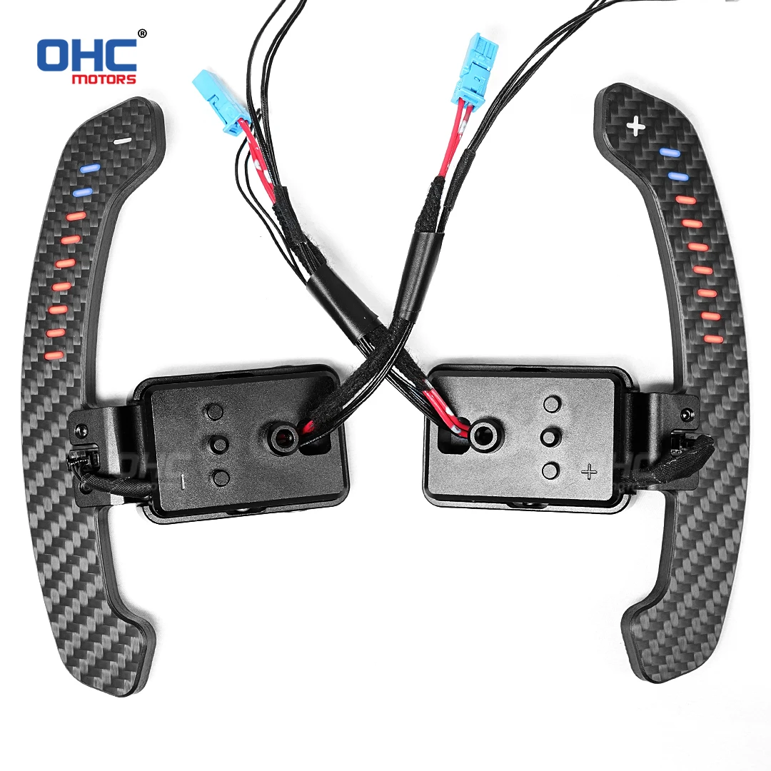 LED Magnetic Carbon Fiber Paddle  Shifters For BMW F10 F06 F07 F11 F18 F12 F13 F01 F02 F30 F31 F32 F33 F34  2 3 4 5 6 7 Series