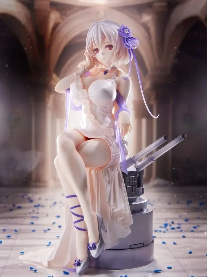 

Judai Original WAVE Azur Lane Sirius White Rose Dress PVC Action Figure Model Toys In Stock