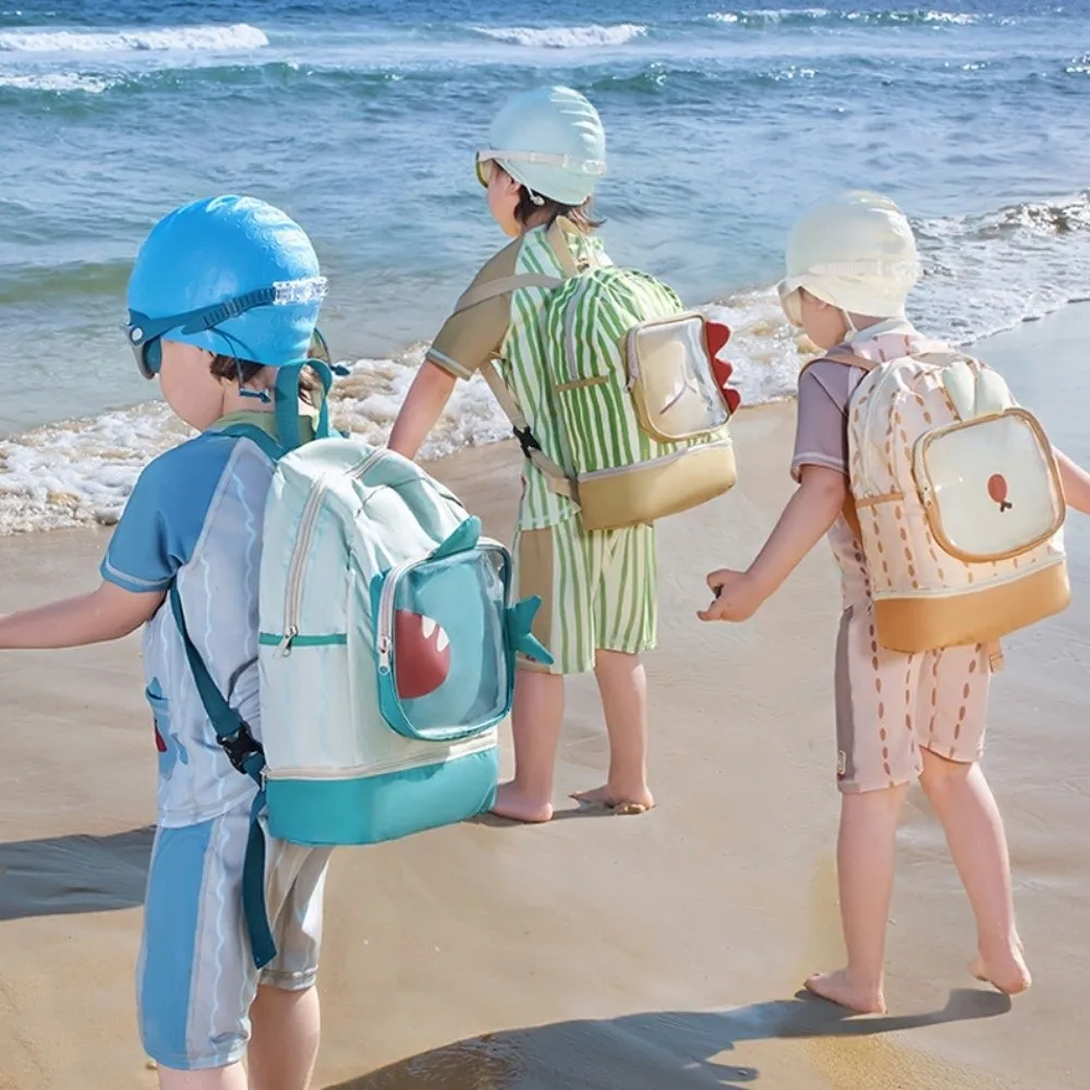 

Dry Wet Separation Children's Swimming Bag Shoe Compartment Animal Pattern Swimsuit Storage Bag Cartoon Cute