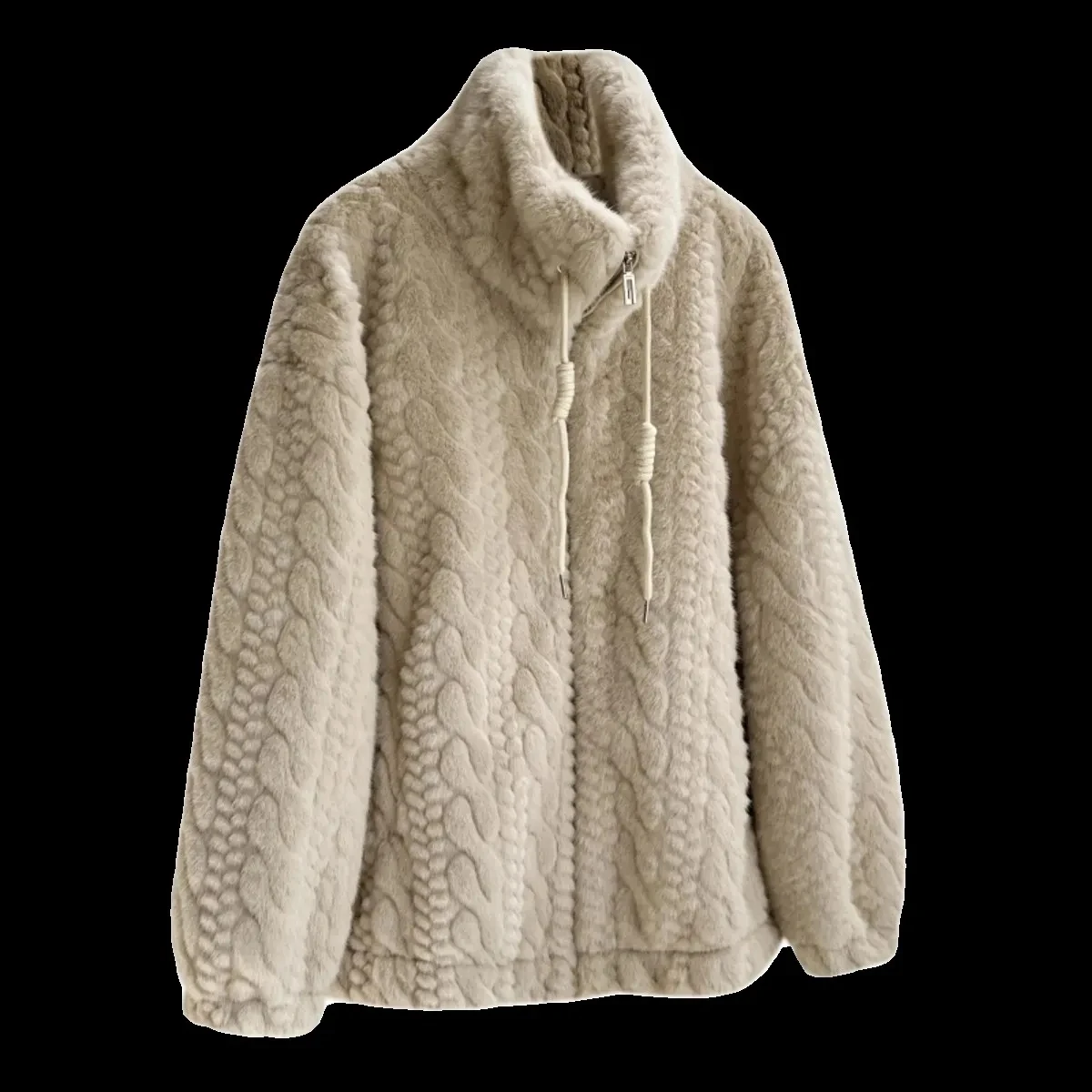 Damen-Mantel aus Nerzimitat, mit Baumwolle gefütterte Jacken, warme, dicke Oberbekleidung, lockere, vielseitige Parkas, Winter