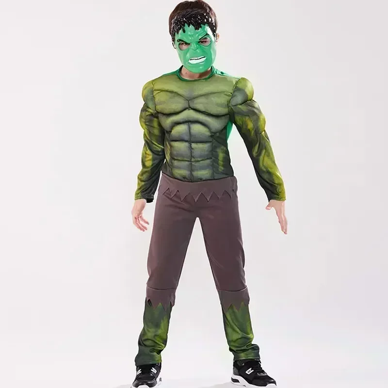 Man and Hulk Jumpsuit in Carnival Party Role-playing Children's Clothing 2024 Hot Selling Tight Fitting Suit Children's Spider