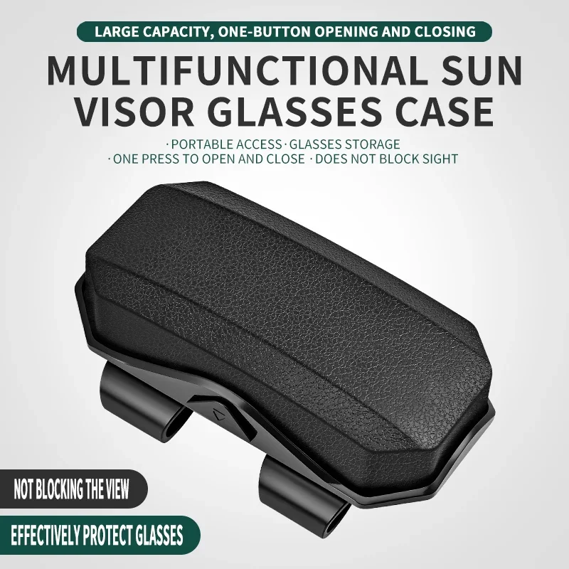 New Car Visor Sunglass Box Clip Car Visor Glasses Holder Sunglass Case Suitable for Truck and Sedan to Place Glasses Accessaries