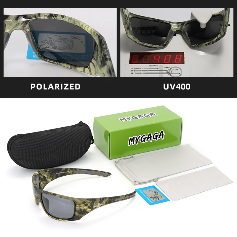 Mygaga Sunglasses Outdoor Sports Glasses Fishing Mountaineering Running Mirror Hunting Protective Camouflage Polarized Goggles