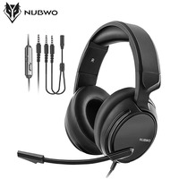 NUBWO N12 Gaming Headset & PS4 Headset,3.5mm Surround Stereo Gaming Headphones with Mic Soft Memory Earmuffs for PC,Laptop, PS3