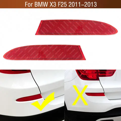 자동차 후면 범퍼 리플렉터 라이트 쉘 테일 브레이크 스톱 램프 커버 BMW X3 F25 2011 2012 2013