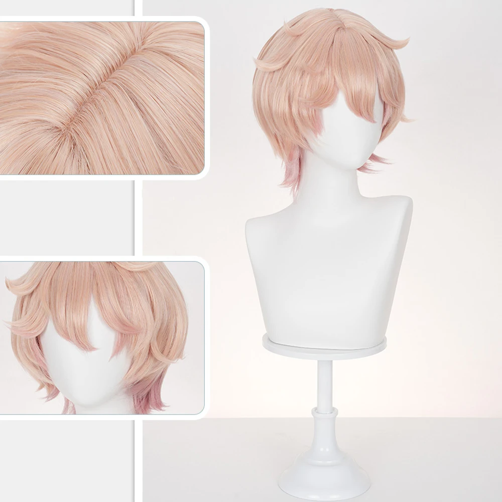 Nuovo gioco Genshin Impact Dahlia Parrucca Cosplay Donna Capelli sfumati rosa Parrucca sintetica resistente al calore Halloween Prop