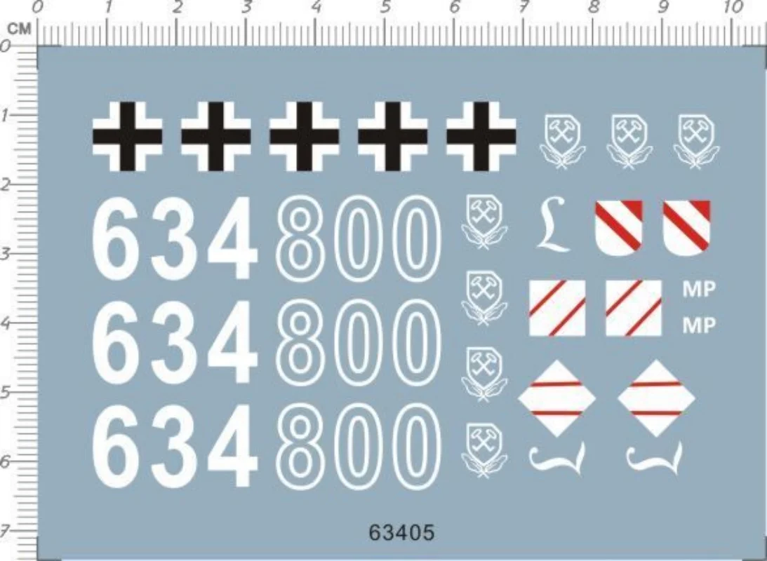 

Decal 1/35 Scale German Panzer Lehr Division Marking & Number for Military Model Kits 63405