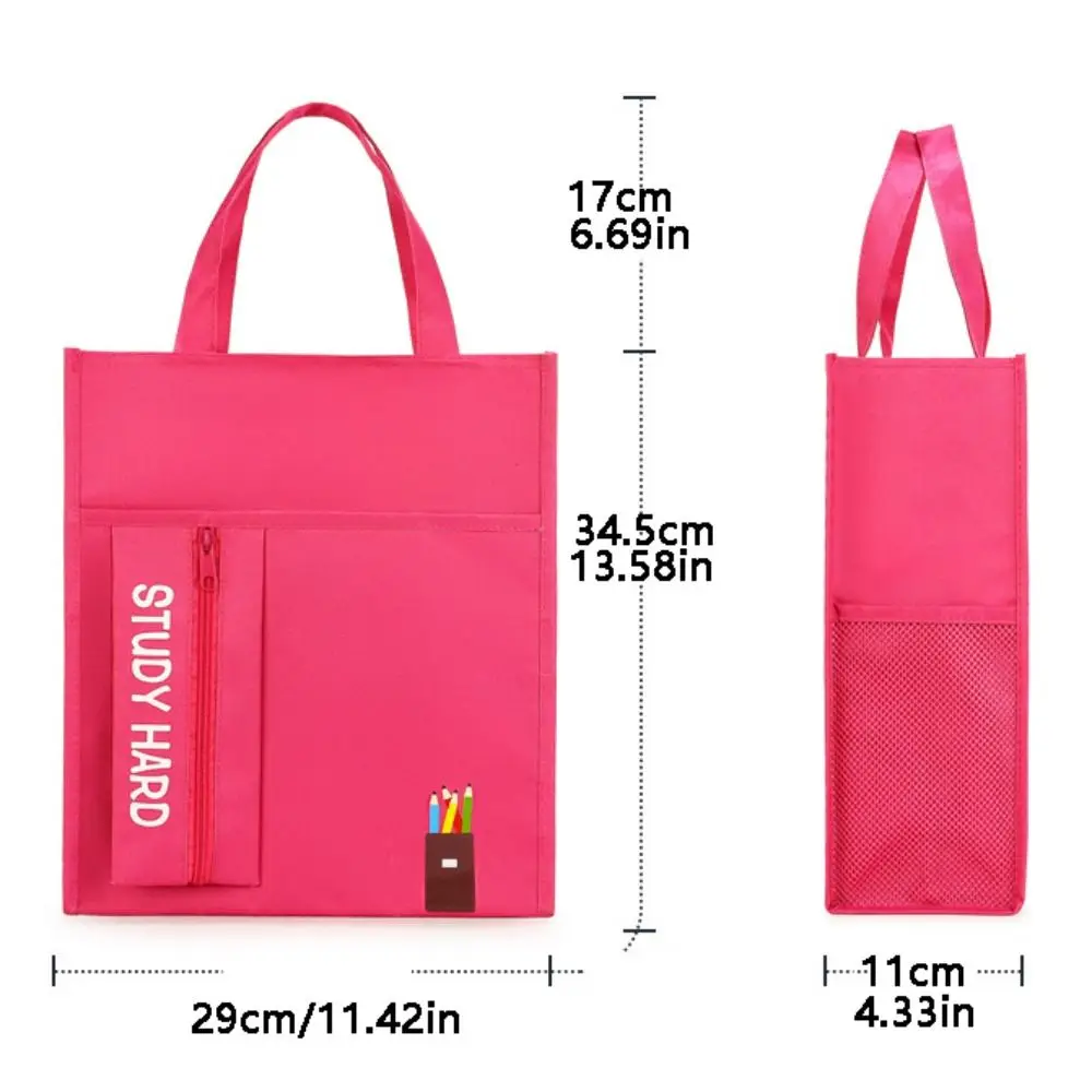 Borsa per la spesa Borse per tutorial per studenti Borsa da viaggio con astuccio Borsa per documenti con cerniera Borsa per documenti Borsa per arte per bambini di grande capacità