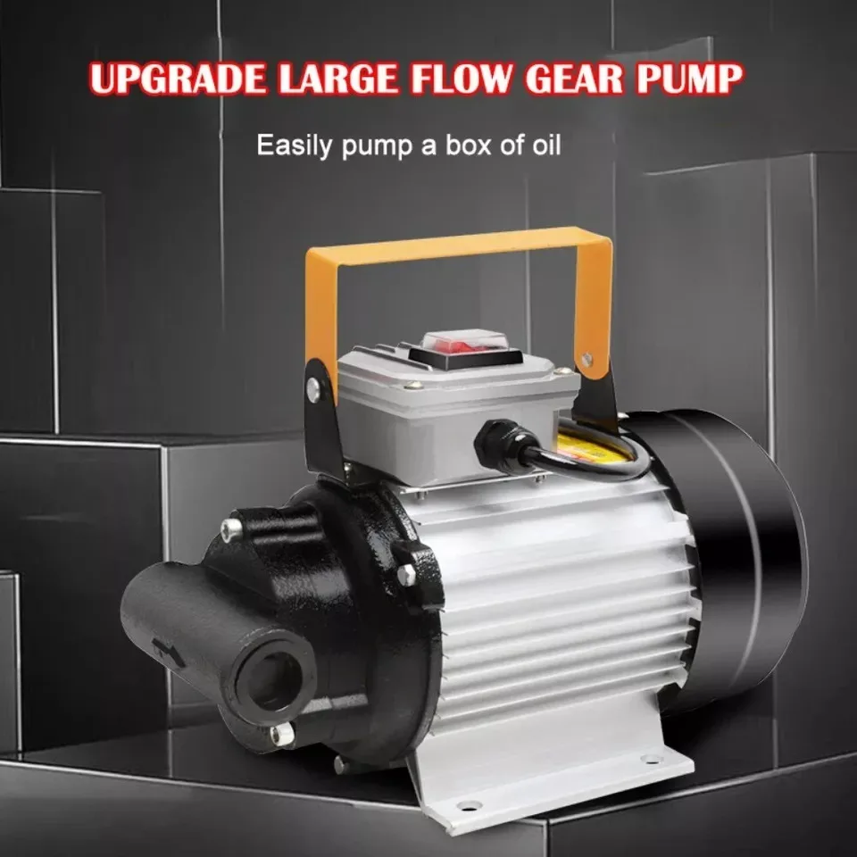 Self-Priming Gear Oil Pump 12V/24V/220V Portable Micro Diesel Hydraulic Engine High-viscosity Electric Transport Pump 750/900W