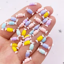 100pcs Resin Colorful Mini Cute Candy Art Nail Flatback Rhinestone Applique DIY Wedding Scrapbook Ornament Crafts SL617