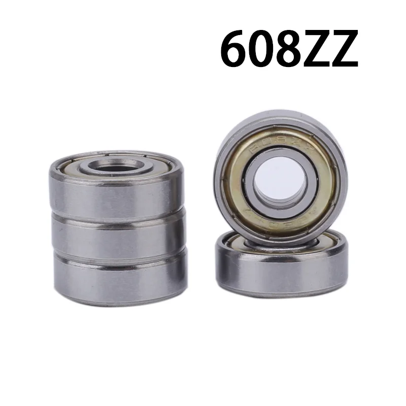 10PCS Rolamento Jeggido de Esferas 608zz, 8x22x7mm, Blindagem Dupla, Miniatur, Aço de Alto Carbono, Dateira Antara 608zz