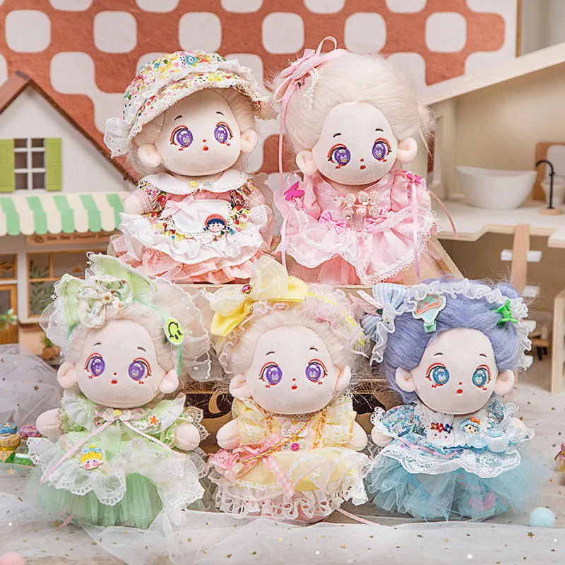 20cm Anime Idol Plush Cotton Doll Kawaii Stuffed Fat Body Star Figure Toys DIY Clothes Accessory for Fans Collection Gifts