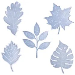 1Pcs Palm Trees Leaf Coasters Silicone Mold Maple Leaves Epoxy Resin Mould For Hand Craft Ornamentation Home Table Decoration