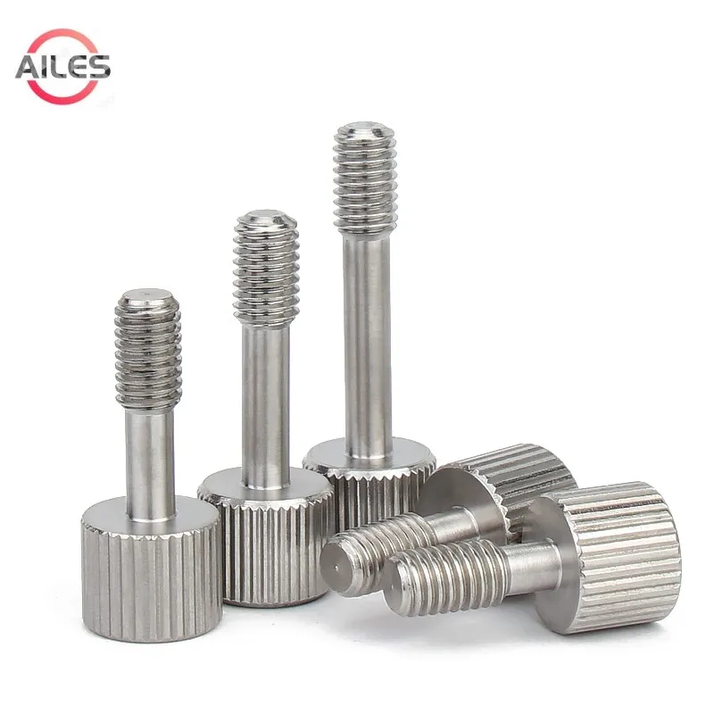 M3 M4 M5 M6 SUS304 Stainless Steel Flat Knurled Thumb Screws With Waisted Shank Hand Tighten ThumbTamper Resistant Screw