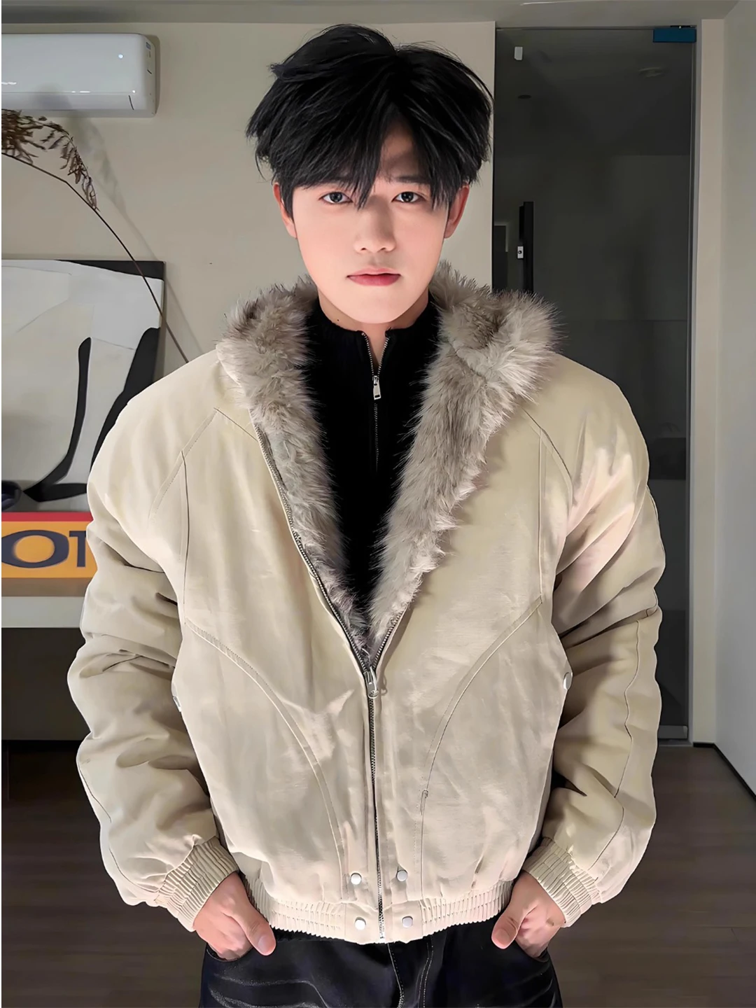 

Мужская хлопковая куртка-пуховик Ay Owl Mountain Eagle с капюшоном, утепленная, с меховым воротником, в американском стиле, зимняя