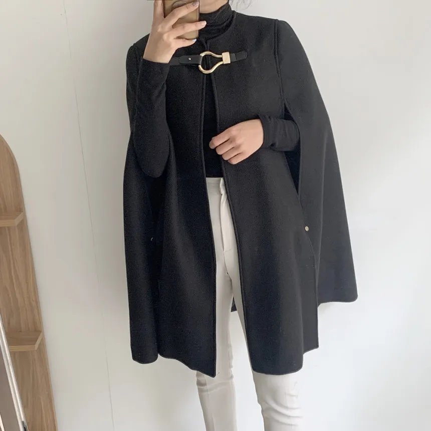 

Faionable шикарное женское шерстяное пальто, осень-зима, новое универсальное простое свободное пальто Sli средней длины