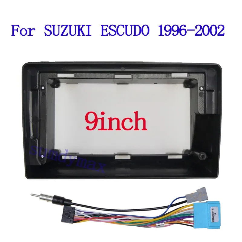 

9-дюймовая аудиорамка, радиоприемная панель для SUZUKI ESCUDO 1996-2002, установка лицевой панели консоли, адаптер, накладка, накладка