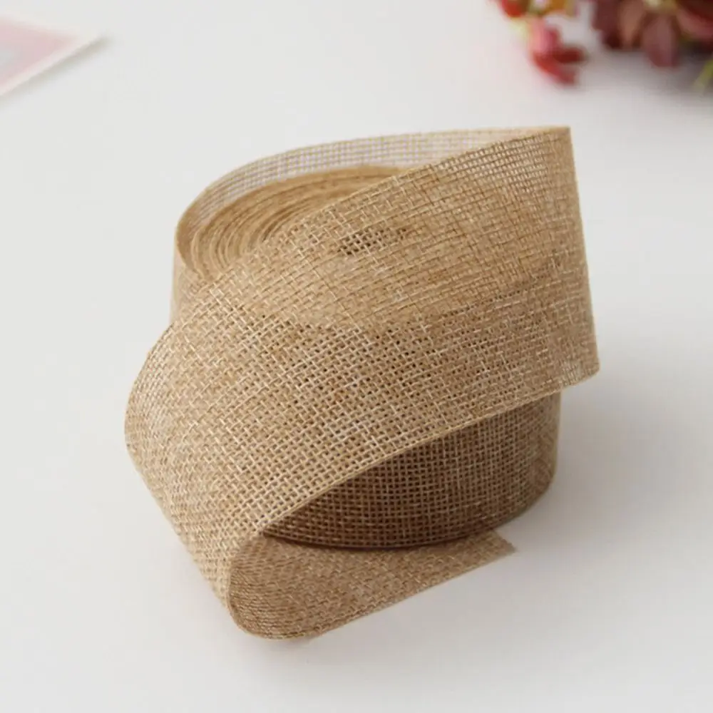 10M/Roll Natural Vintage Jute Burlap Ribbon Fabric DIY Crafts Wedding Decoration Home Gift Packing Party Supplies