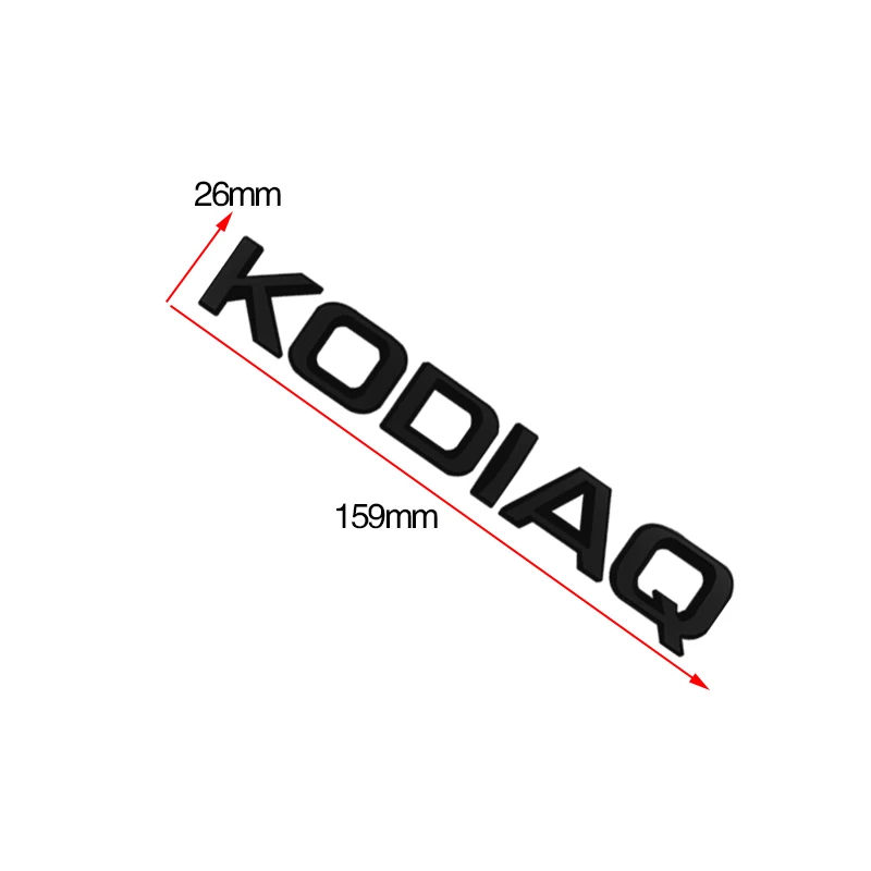 Car Emblem Metal Badge Logo Body Decals Sticker For Skoda KODIAQ Glossy Black Matte Black Auto Accessories