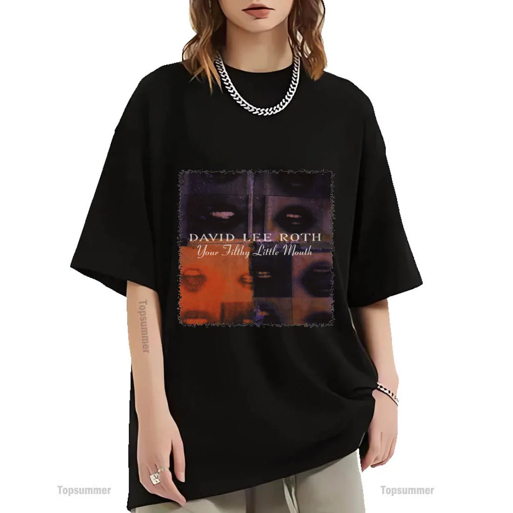 Футболка мужская с изображением альбома «Your Filthy Little Mouth», хлопковая тенниска с короткими рукавами, уличная одежда в готическом стиле, Дэвид Ли рот