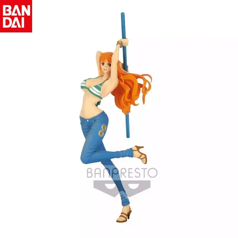 

One Piece LADY FIGHT Nami Battle Weather Stick Scenery Anime Character Model Statue Game Peripheral PVC Toy Collection Gift