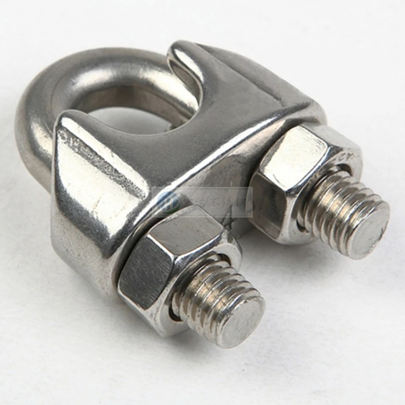 Wire Rope Clips Chain Hoist 304 Stainless Steel U-shaped Clamps Chain Hoist Lifting Rigging Equipment Cabestans JTH