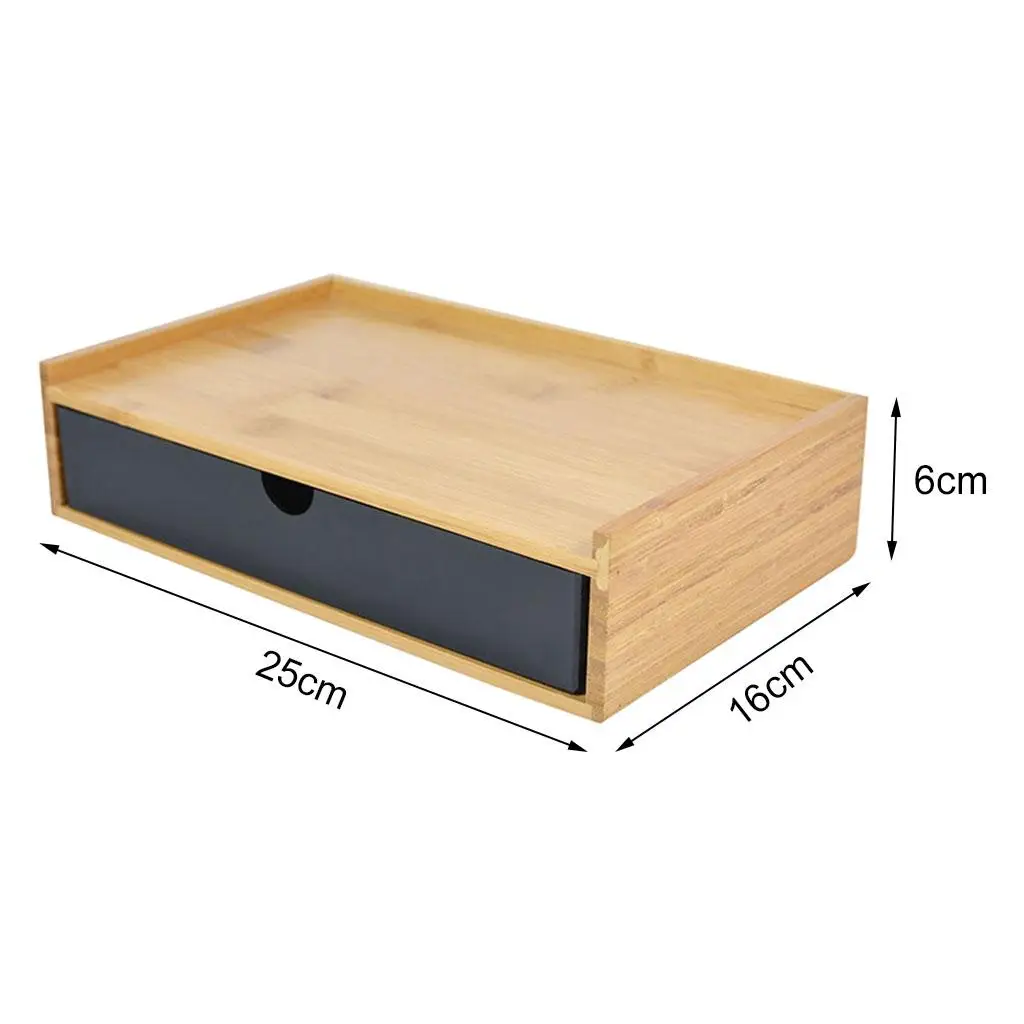 درج تخزين سطح المكتب لوازم صندوق تخزين من الخيزران لضيوف الفندق والمكتب المنزلي