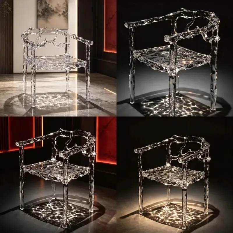 Transparent Acrylic Furniture Creative Root Shaping Armchair Advanced Craft LRS BD004 for Luxury Interior Decoration
