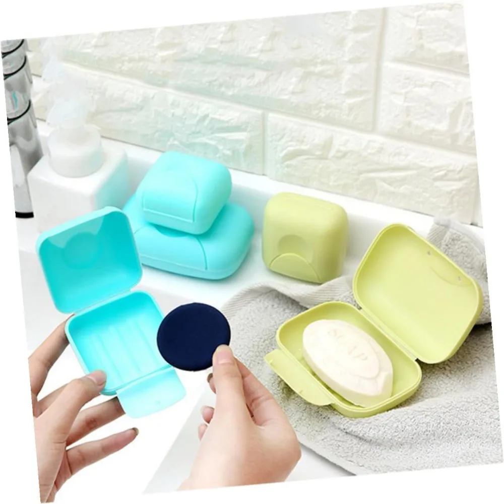 Household Bathroom Soap Holder, Waterproof Leakproof Lock Cover Soap Box, Large Capacity Storage Case - Detail 1